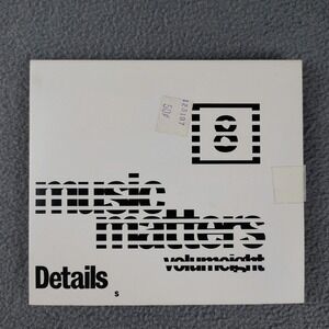 Music Matters Volume Eight Details CD Compilation Indie Rock Alternative Used